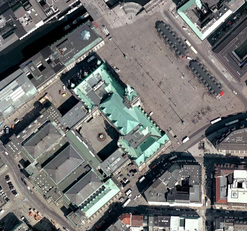 El ayuntamiento de Hamburgo en los mapas de Turismogoogle