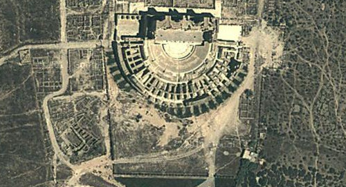 El teatro romano de Sabratha en los mapas de Turismo Google