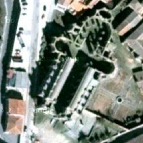 La inacabada bas�lica de Santa Teresa en Alba de Tormes en los mapas de Turismo Google